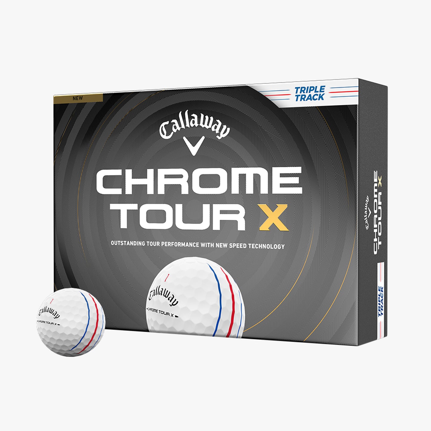 Chrome Tour Triple Track Golf Balls - Dozen